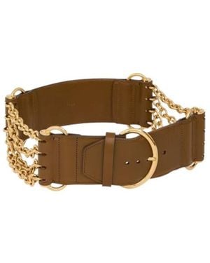 Chloé Buckle Belt - Brown