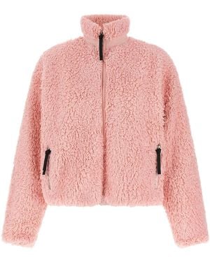 Jil Sander Stand-Up Collar Fleece Jacket - Pink