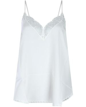 Zadig & Voltaire Lace Trim Sleeveless Top - White