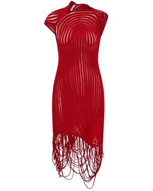 Ferragamo Asymmetric Dress - Red