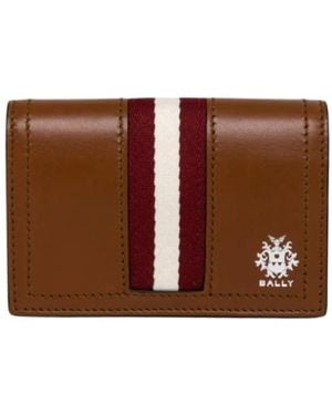 Bally Flip Card Holder - Brown
