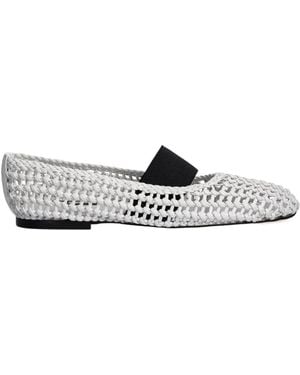 MSGM Woven Ballerina Shoes - White