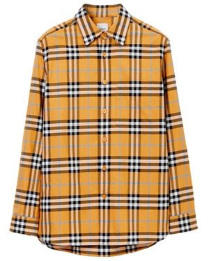 Burberry Vintage-Check Buttoned Shirt - Metallic