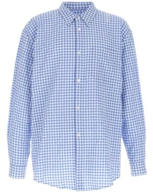 Marni Vichy Printed Long-Sleeved Shirt - Blue