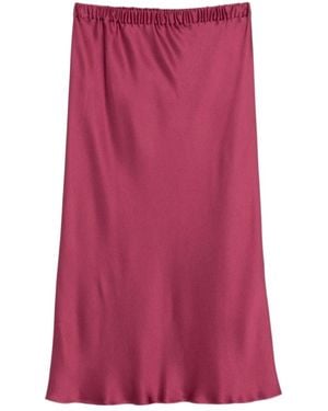 Antonelli Elastic Waist Midi Skirt - Purple