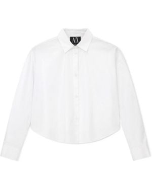ARMANI EXCHANGE Logo-Embroidered Shirt - White
