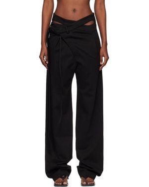 OTTOLINGER Striped Casual Pants - Black