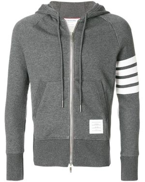Thom Browne 4-Bar Striped Zipped Jacket - Grey