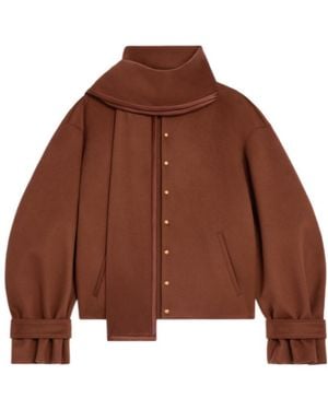 Celine Scarf Jacket - Brown