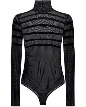 Jean Paul Gaultier Long-Sleeved Bodysuit - Black