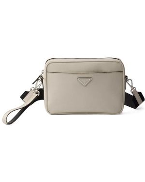 Prada Saffiano Leather Shoulder Bag - Gray
