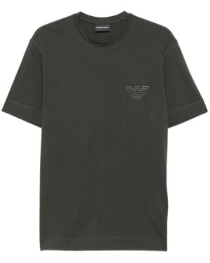 Emporio Armani Eagle-Logo Cotton T-Shirt - Green