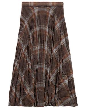 Balenciaga Creased Pleated Skirt - Brown