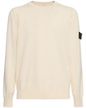 Stone Island Crew-Neck Long-Sleeve Sweater - Natural