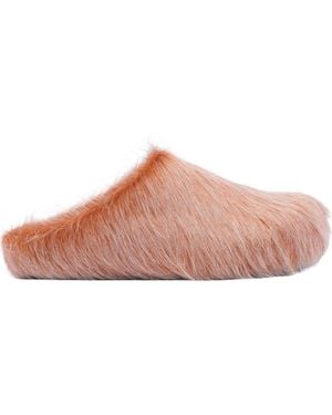 Marni Long Hair Fussbett Sabots - Pink
