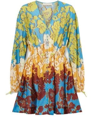 ALÉMAIS Printed Dress - Blue