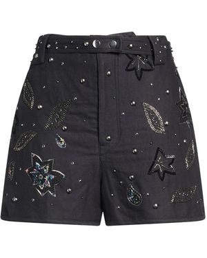 Isabel Marant Charcoal Shorts & Bermuda Shorts Cotton, Linen - Grey