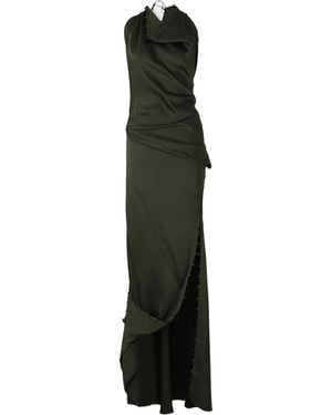 Victoria Beckham Asymmetrical Long Dress - Black