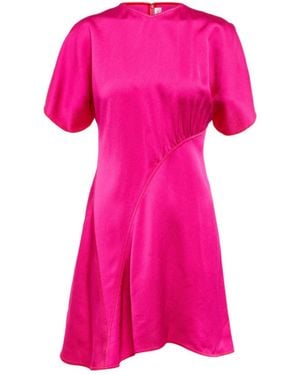 Victoria Beckham Satin Mini Dress - Pink