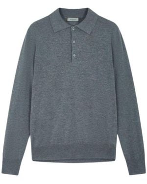 Canali Long-Sleeve Polo Shirt - Grey