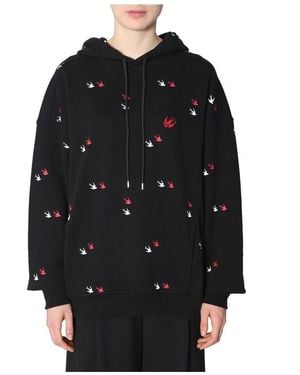 McQ Swallow Printed Sweater - Black