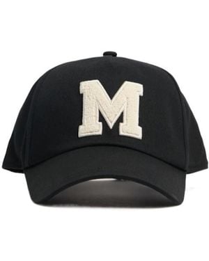 Moncler Logo Cotton Gabardine Baseball Cap - Black