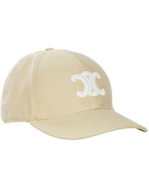 Celine Triomphe Baseball Cap - White