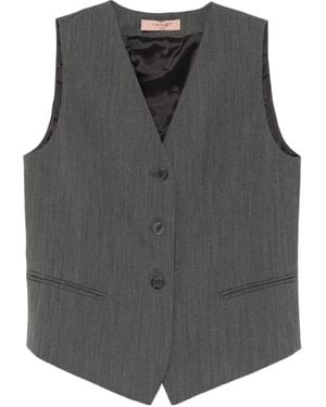 Twinset Textured Waistcoat - Gray
