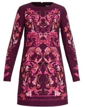 Versace Jeans Couture Couture Barocco Print Mini Dress - Red