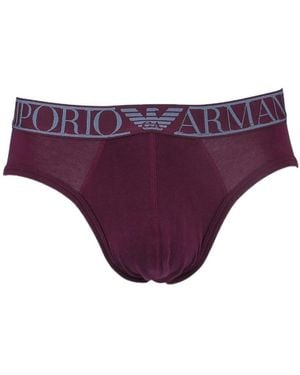 Emporio Armani Logo Briefs Trousers - Purple