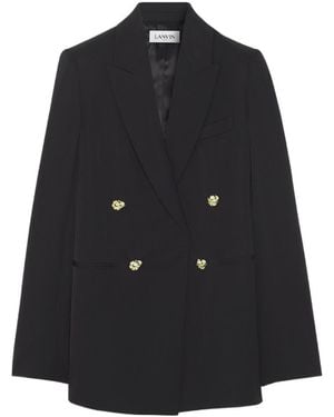 Lanvin Button Embellished Tailored Blazer - Black
