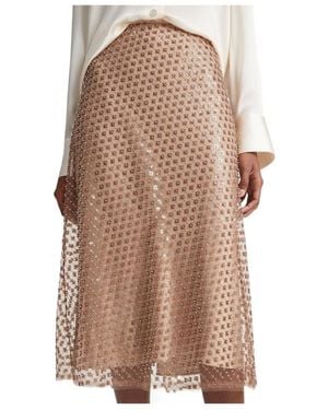 Vince Beaded Sequined Skirt - Brown
