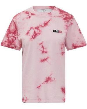 IRO Pirus Logo Patch Tie-Dye T-Shirt - Pink