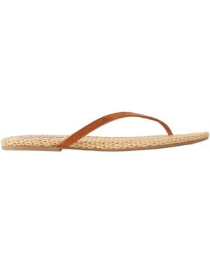 STAUD Suede Flip Flops - Brown