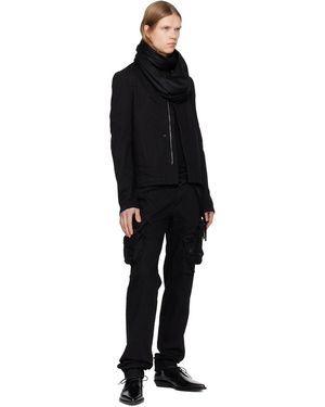 Julius Layered Hoop Stole Scarf - Black