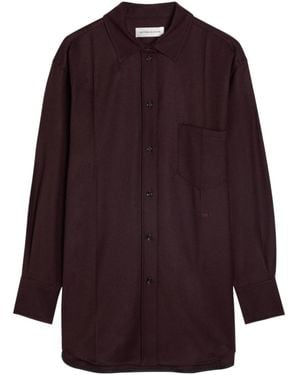 Victoria Beckham Wool Shirt - Purple