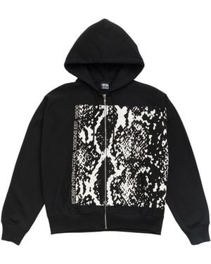 Stussy Stüssy Graphic Zip-Up Hoodie - Black