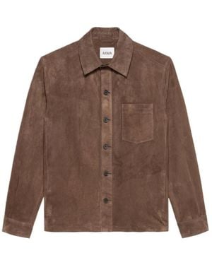 Arma Dino Suede Shirt - Brown