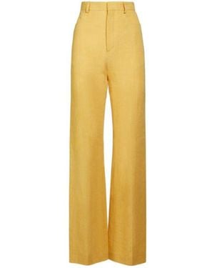 Jacquemus Wide-Leg Casual Trousers - Yellow