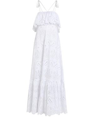 Etro Broderie Anglaise Cotton-Blend Maxi Dress - White