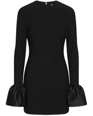 ROTATE BIRGER CHRISTENSEN Frill Ruffled-Sleeve Mini Dress - Black