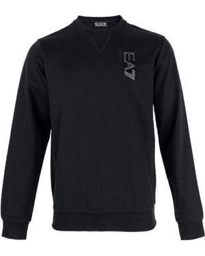 Emporio Armani Round-Necked Logo Jumper - Blue