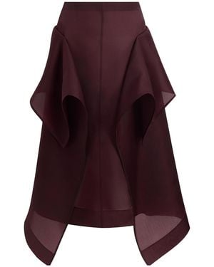KHAITE Nina Layered Sculpted Skirt - Purple
