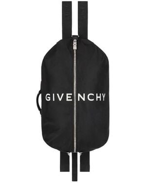 Givenchy Logo Printed Zipped Backpack - Black
