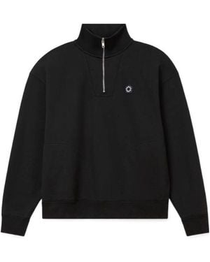 KENZO Boke Flower 2.0 Embroidered Zipped Sweatshirt - Black