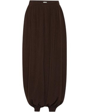 ROTATE BIRGER CHRISTENSEN Balloon Pleated Trousers - Brown
