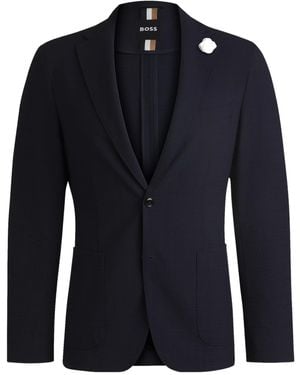 BOSS Boss Stretch Seersucker Slim Fit Blazer - Blue