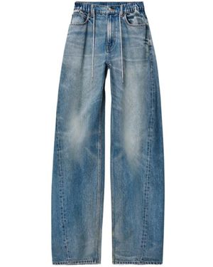 Alexander Wang Drawstring Straight-Leg Jeans - Blue