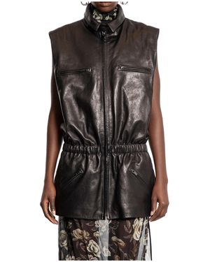 Magda Butrym Sheepskin Elasticated Waistcoat - Black