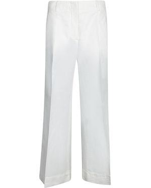 Incotex Ilya Wide-Leg Pants - White